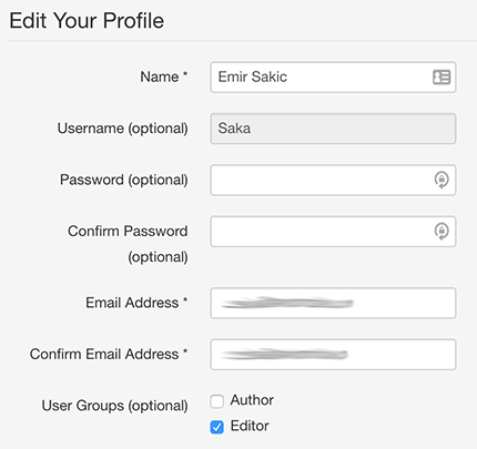 AJAX Register - multiple user groups profile